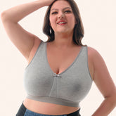 rosy lemon plus size cotton bra vest grey